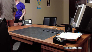 Sexy golf chicks riding principals dick at the office