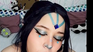 Cosplay plump babe hot masturbation