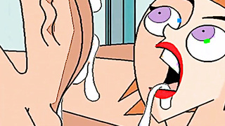 Famous toons sloppy blowjob