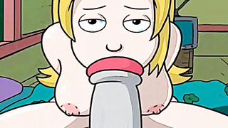 Famous toons sloppy blowjob