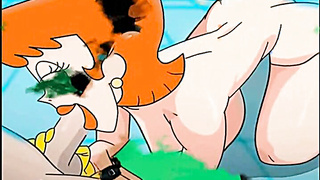 Famous toons sloppy blowjob