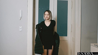 Busniessman wakes up to cleaner fuck