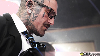 Elegant busty secret agent gets fucked