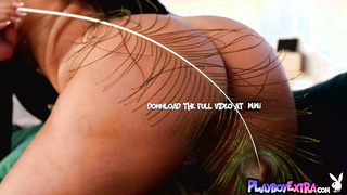 Latina in stockings shaked her big booty