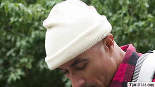 Trans Camper gets analed by friend inside the tent