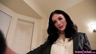 Hardworking shemale fucked by husband