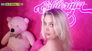 A hot blonde totally naked and with her toys to get wet just for you.