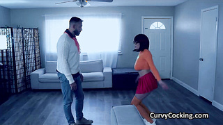 Velma's big tit bouncing riding big cock