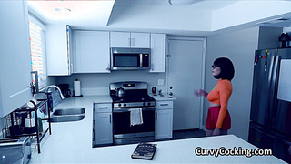 Velma's big tit bouncing riding big cock