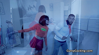 Velma's big tit bouncing riding big cock