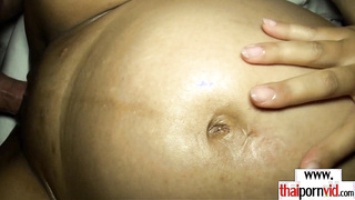 Pregnant Thai slut feels herself horny