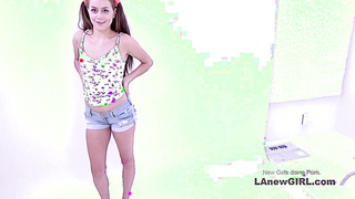 Cute Brunette 19 Teen in need of 2 cocks 3Some Sex