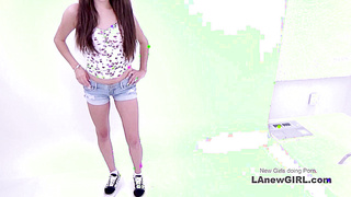 Cute Brunette 19 Teen in need of 2 cocks 3Some Sex