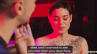 Obedient slut Saba Lapiedra gets dominated in BDSM threesome