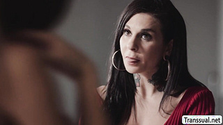 Busty stepmom Joanna Angel fucked by TS Jade Venus