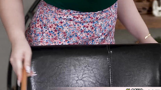 Chubby Cassie never had two cocks before