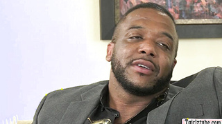 Rich black dude bareback fucks his TS sugar babe