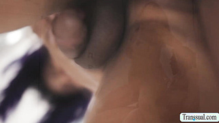 Trans Foxxy craves for plumbers hard big cock