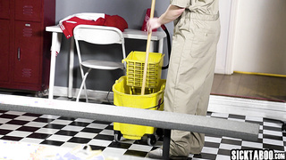 Big cock janitor broke babes wet pussy