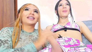 Ts Hungry For Shemale Friend's Huge Cock