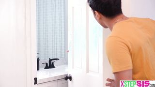 Annoying huge boobs latina stepsister