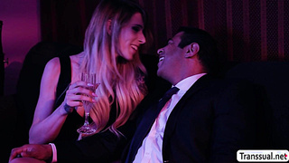 Trans whore Casey Kisses barebacked by rich guy