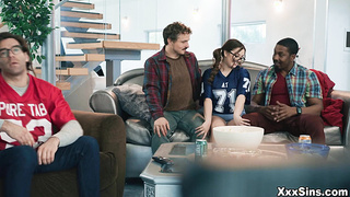 Leana got two cocks to fuck