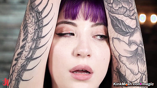 Tattooed slave flogged and vibrated