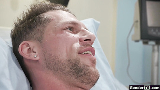 Trans nurse Gracie Jane helps with boner