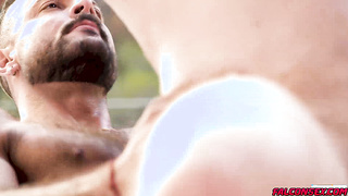 Cole Hughes gets pounded hard by Sir Peter by the pool