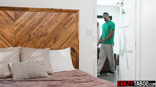 Liz Jordan hanging on huge black cock