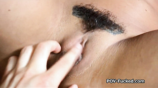 Big tit Latina gf sucks on pov close up sex tape