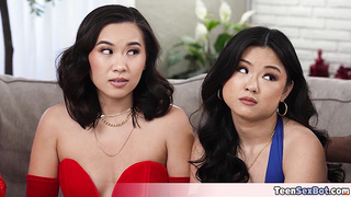 Asian teens fucked by tricky magicians