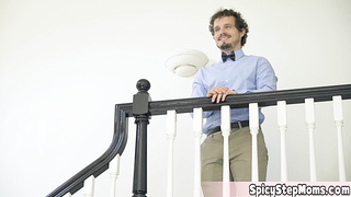 Irish stepma wanted to try threesome sex