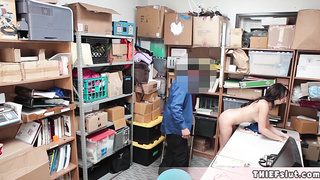 Extra cute brunette thief teen punished