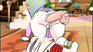 Teen and MILF anal toons