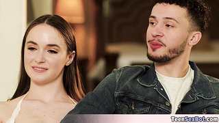 Our movie night with our cute stepsister