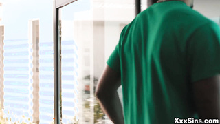 Liz hang from it as Rocket fucks