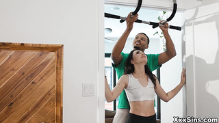 Liz hang from it as Rocket fucks