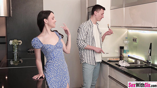 Stepsis seducing stepbro in hot skirt