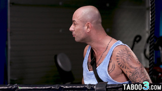 Nasty blonde boxing trainer anal fucked