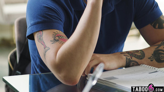 Sexy tutor gets college teens to focus