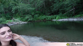 Going to visit the lake with Mila Taylor