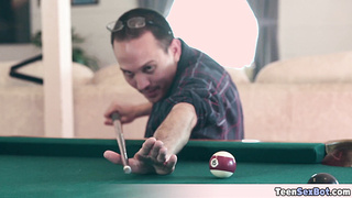 Cute blonde stepsis wants a bet with me