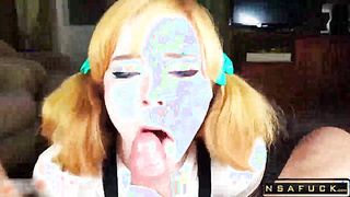 Cute Stepsister Deepthroat Dick Lover an