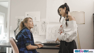 Asian coed goes after former babysitter