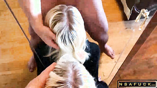 Pretty Stepsister Suck Dick in Front of the Mirror