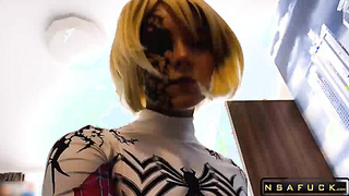 Anti Venom Deep Sucking and Sensual Fucking Cosplay