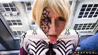 Anti Venom Deep Sucking and Sensual Fucking Cosplay