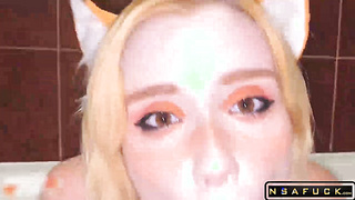 Sexy Stepsister Jerks Off and Fucks Puss